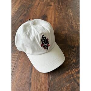 NEW FP Free People Movement Blooming Buti Woman Baseball Cap Ivory White